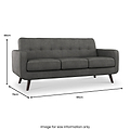Morgan 3 Seater Sofa Graphite from Roseland Furniture