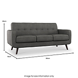 Morgan 3 Seater Sofa Graphite from Roseland Furniture
