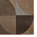 Regis Brown Beige Geometric Leaf Rug