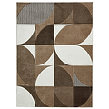 Regis Brown Beige Geometric Leaf Rug from Roseland Furniture