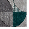 Regis Grey Green Geometric Leaf Rug