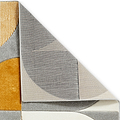 Regis Grey Yellow Geometric Leaf Rug