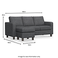 Myles Reversible Chaise Sofa dimensions