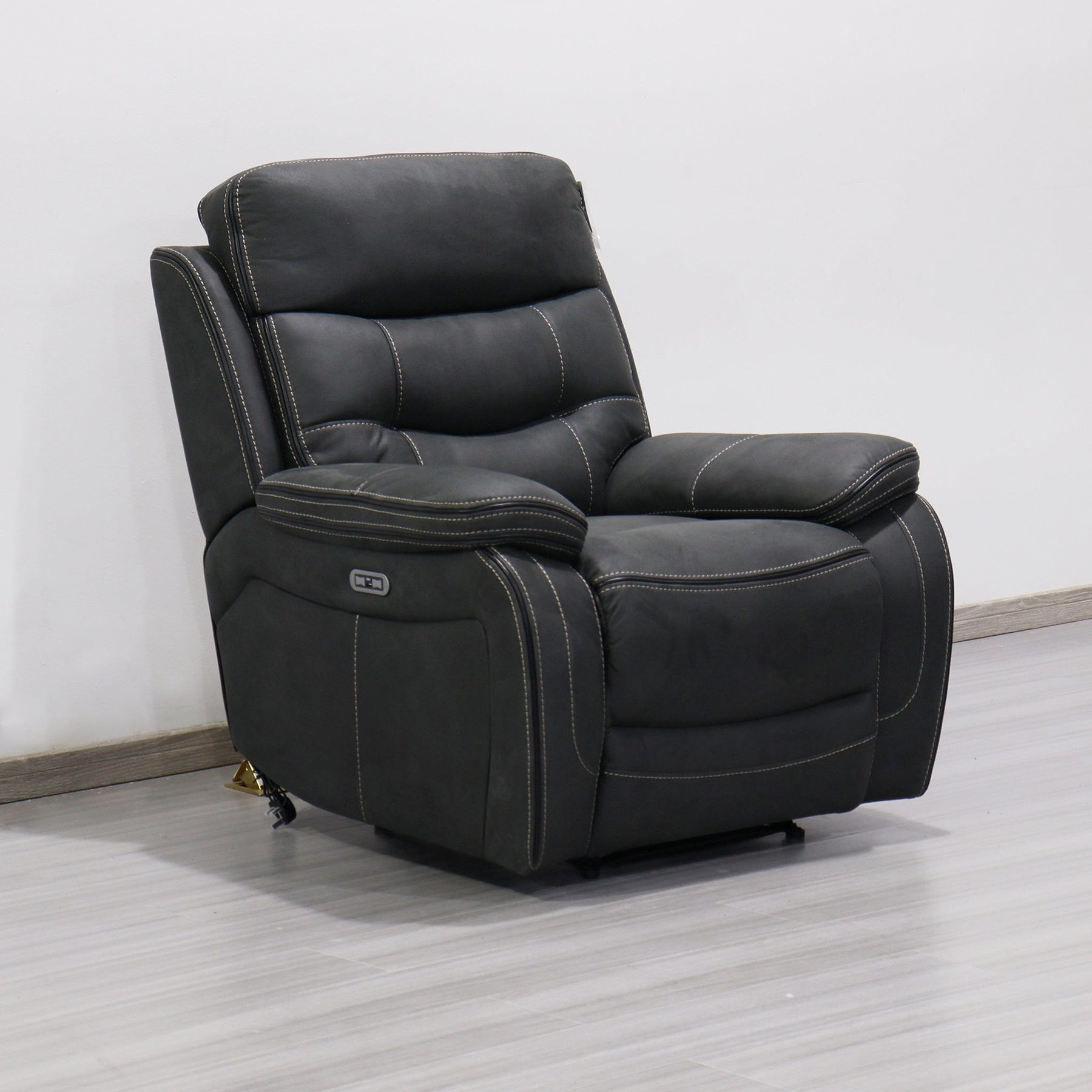 Stanford Charcoal Dual Motor Power Reclining Armchair from Roseland Furniture