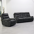 Stanford Light Charcoal Dual Motor Power Reclining Armchair from Roseland Furniture