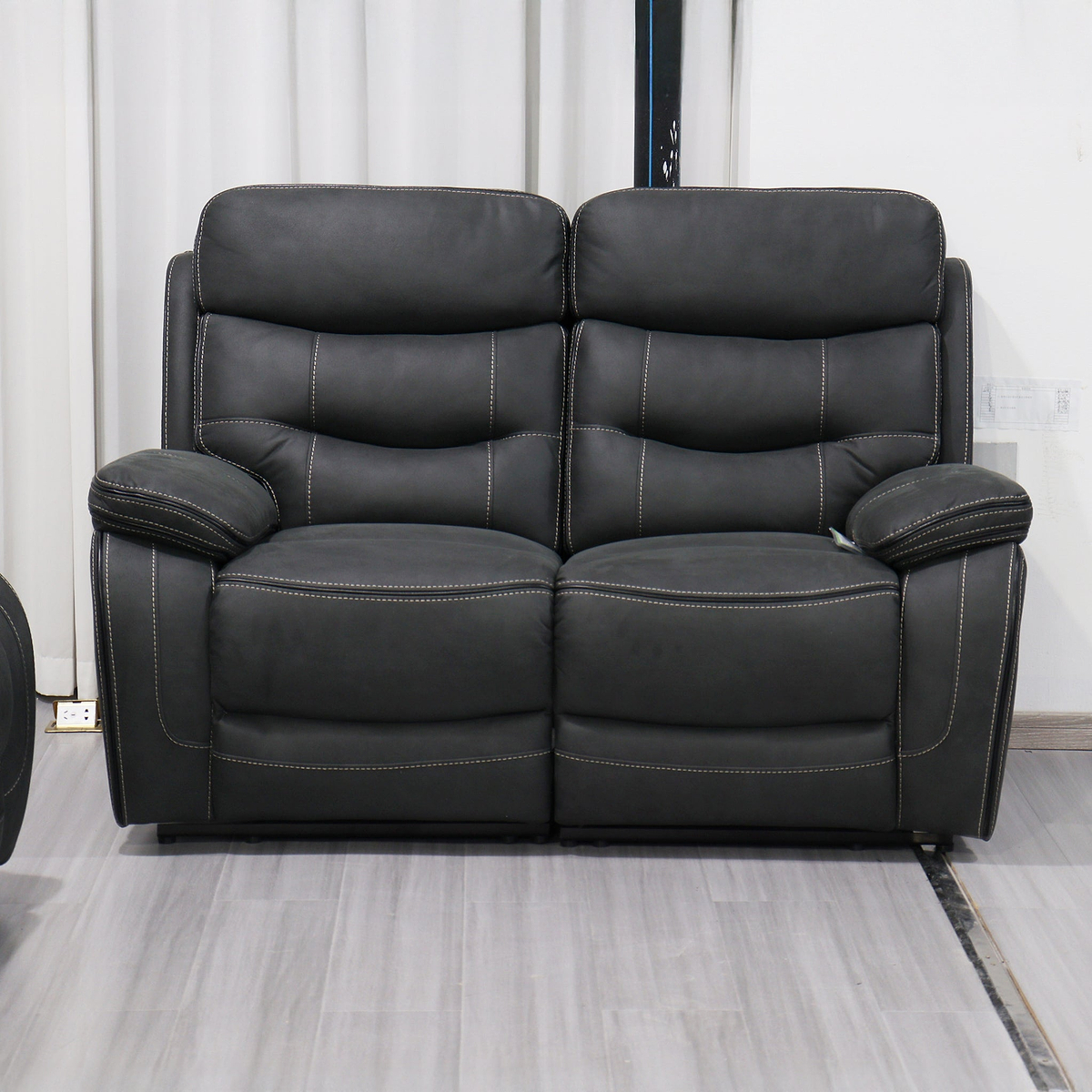 Stanford Charcoal Dual Motor Power Reclining 2 Seater Sofa from Roseland Furniture