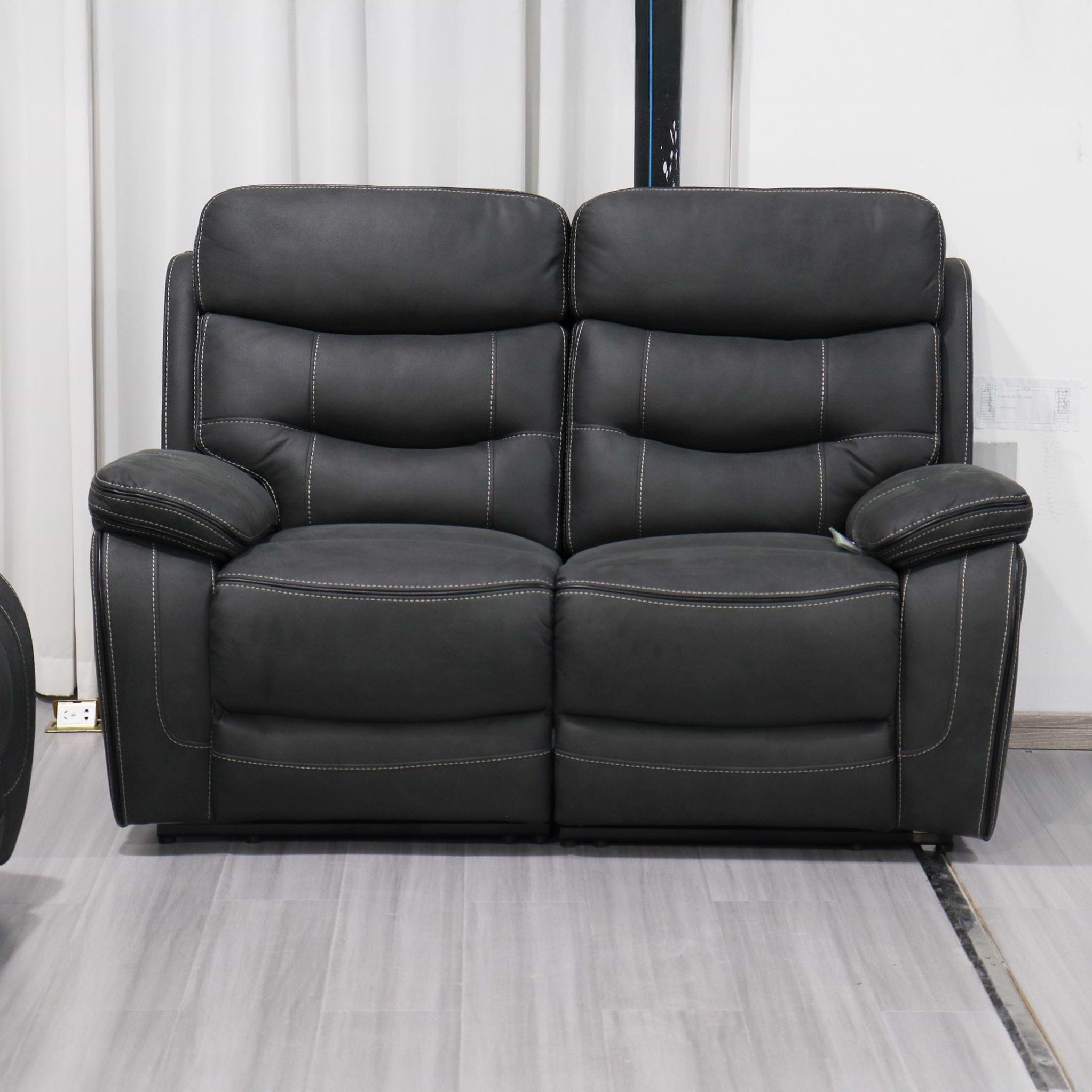 Stanford Charcoal Dual Motor Power Reclining 2 Seater Sofa from Roseland Furniture