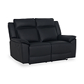 Alden Black Leather Recliner 2 Seater Sofa from Roseland Furniture