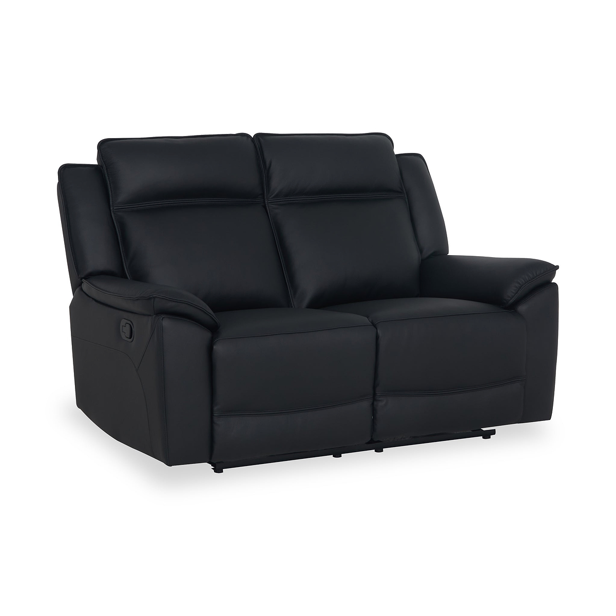 Alden Black Leather Recliner 2 Seater Sofa from Roseland Furniture