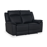 Alden Black Leather Recliner 2 Seater Sofa from Roseland Furniture