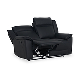 Alden Black Leather Recliner 2 Seater Sofa from Roseland Furniture
