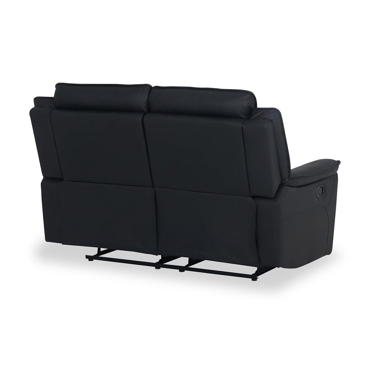 Alden Black Leather Recliner 2 Seater Sofa from Roseland Furniture