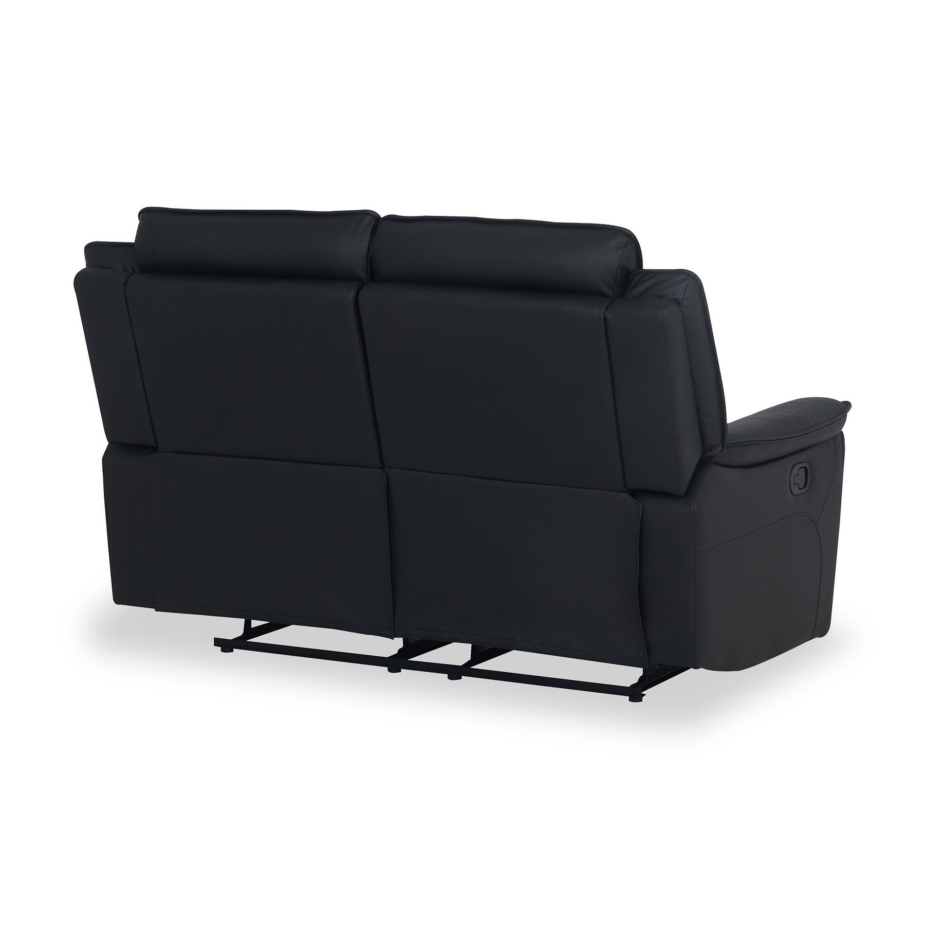 Alden Black Leather Recliner 2 Seater Sofa from Roseland Furniture