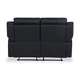 Alden Black Leather Recliner 2 Seater Sofa from Roseland Furniture