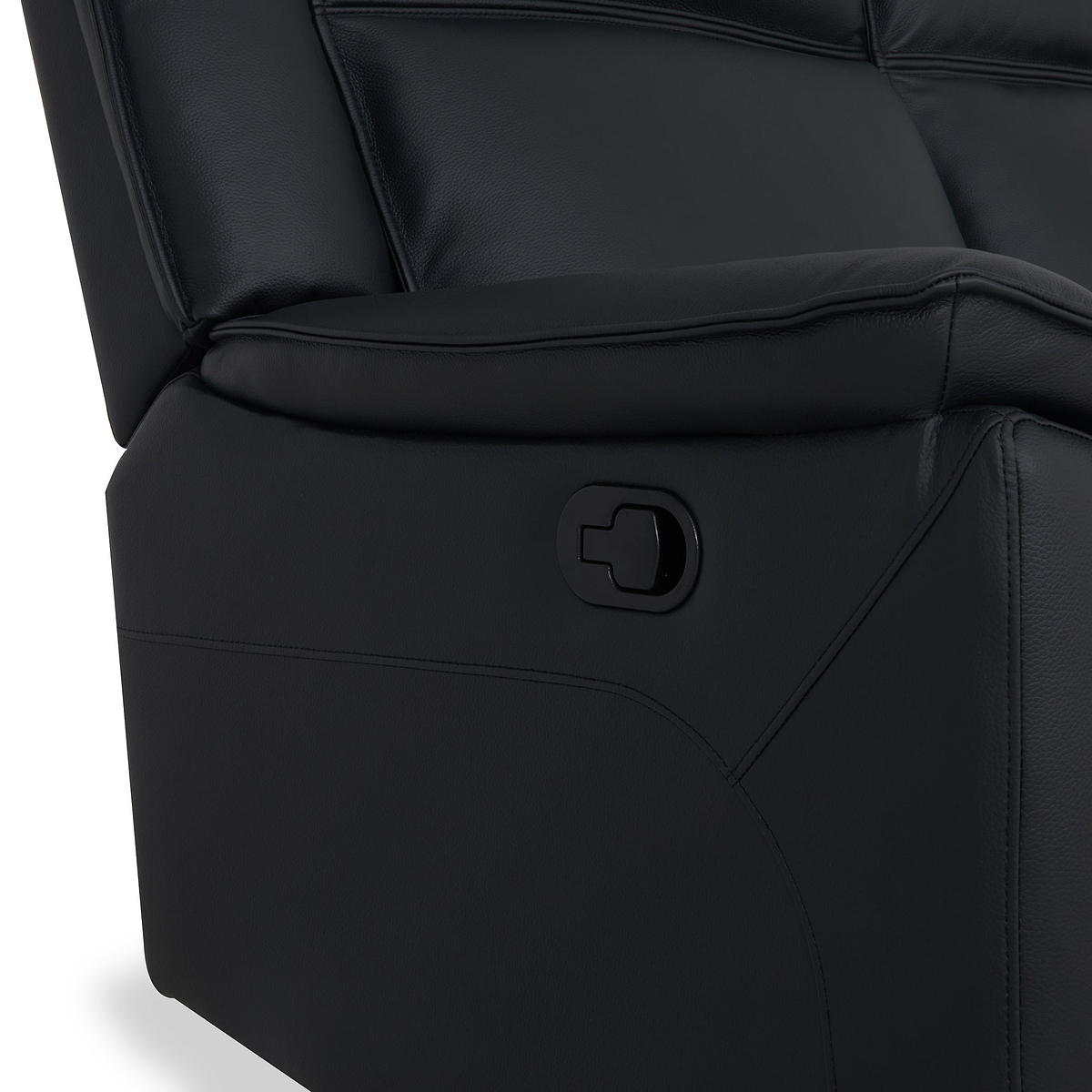 Alden Black Leather Recliner 2 Seater Sofa from Roseland Furniture