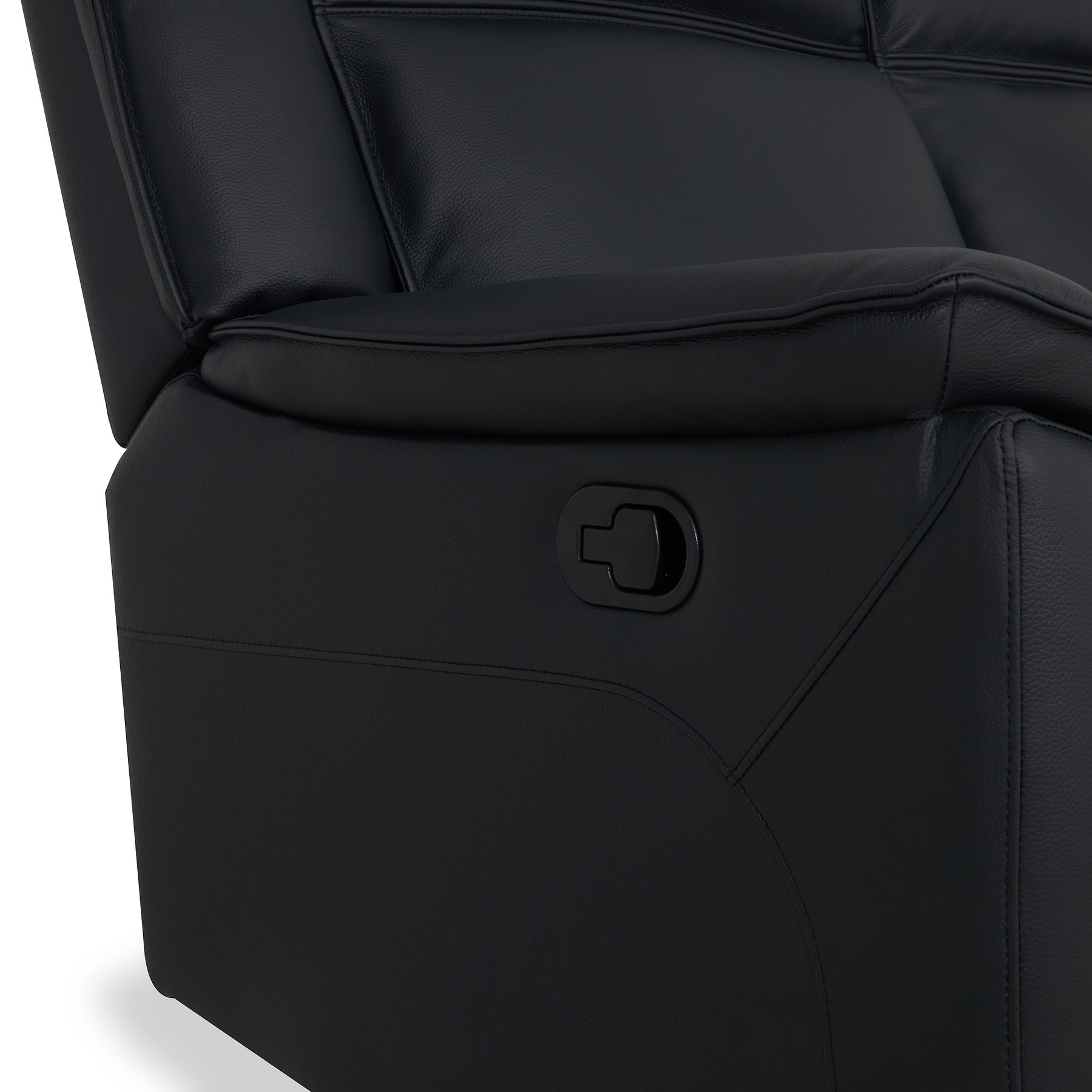 Alden Black Leather Recliner 2 Seater Sofa from Roseland Furniture