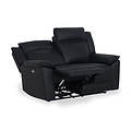 Alden Black Power Leather Recliner 2 Seater Sofa from Roseland Furniture