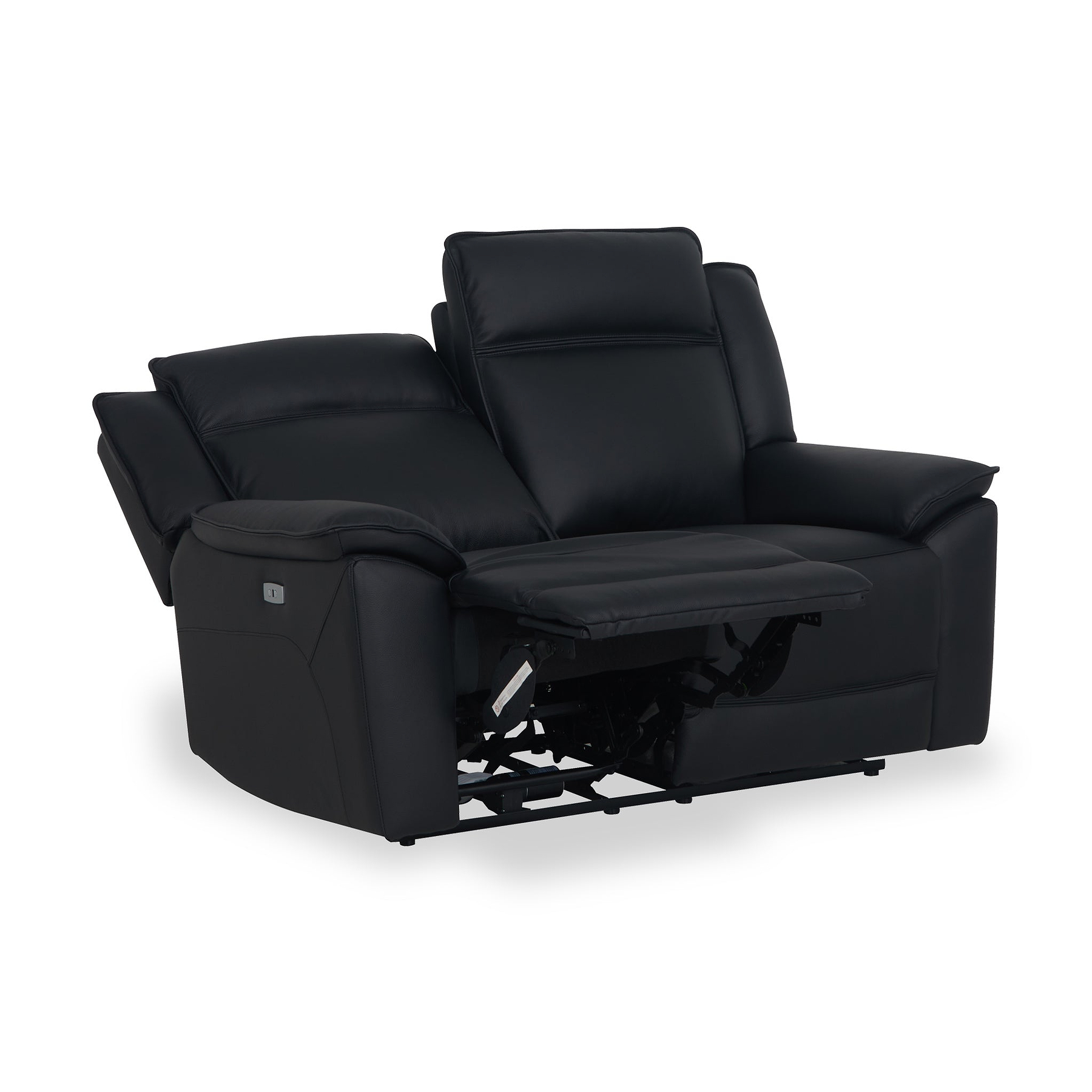 Alden Black Power Leather Recliner 2 Seater Sofa from Roseland Furniture
