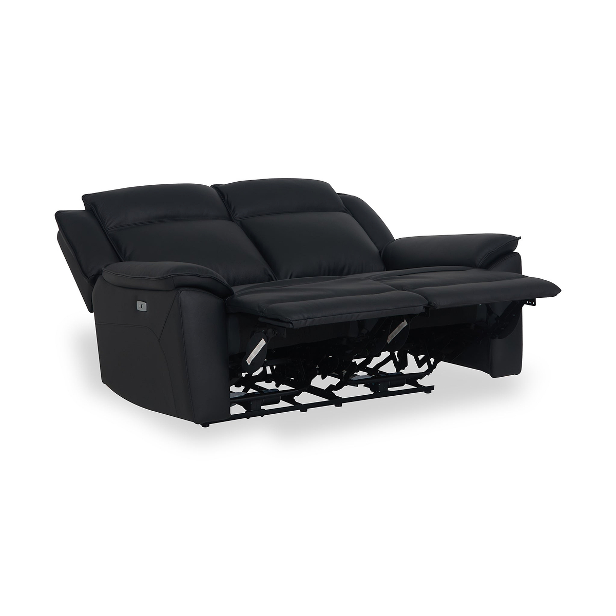 Alden Black Power Leather Recliner 2 Seater Sofa from Roseland Furniture