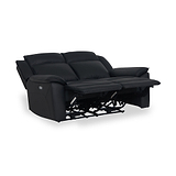 Alden Black Power Leather Recliner 2 Seater Sofa from Roseland Furniture