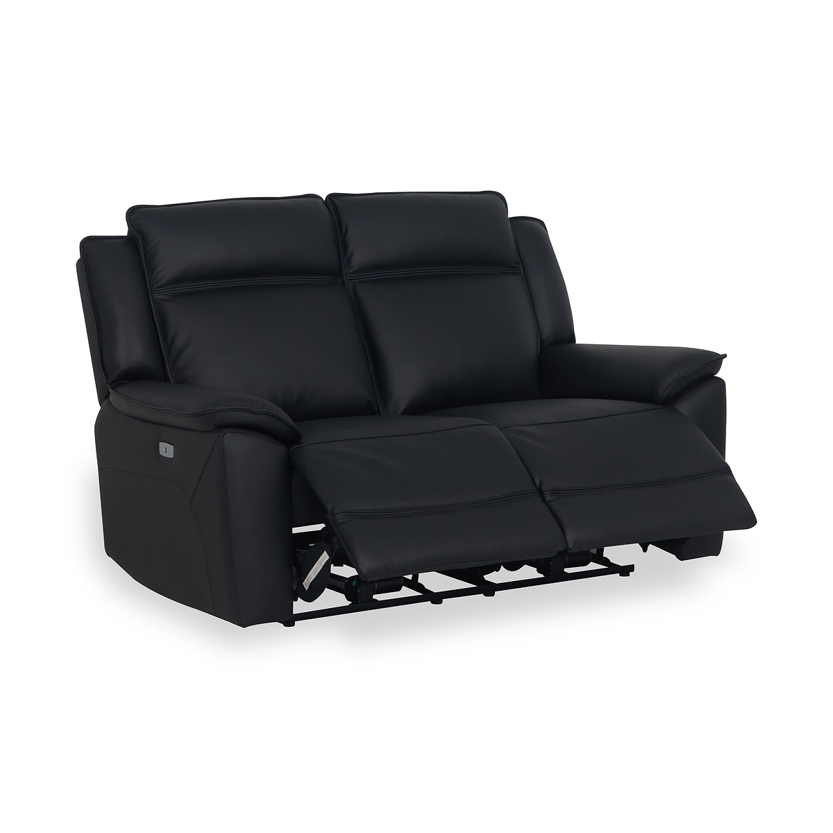 Alden Black Power Leather Recliner 2 Seater Sofa from Roseland Furniture