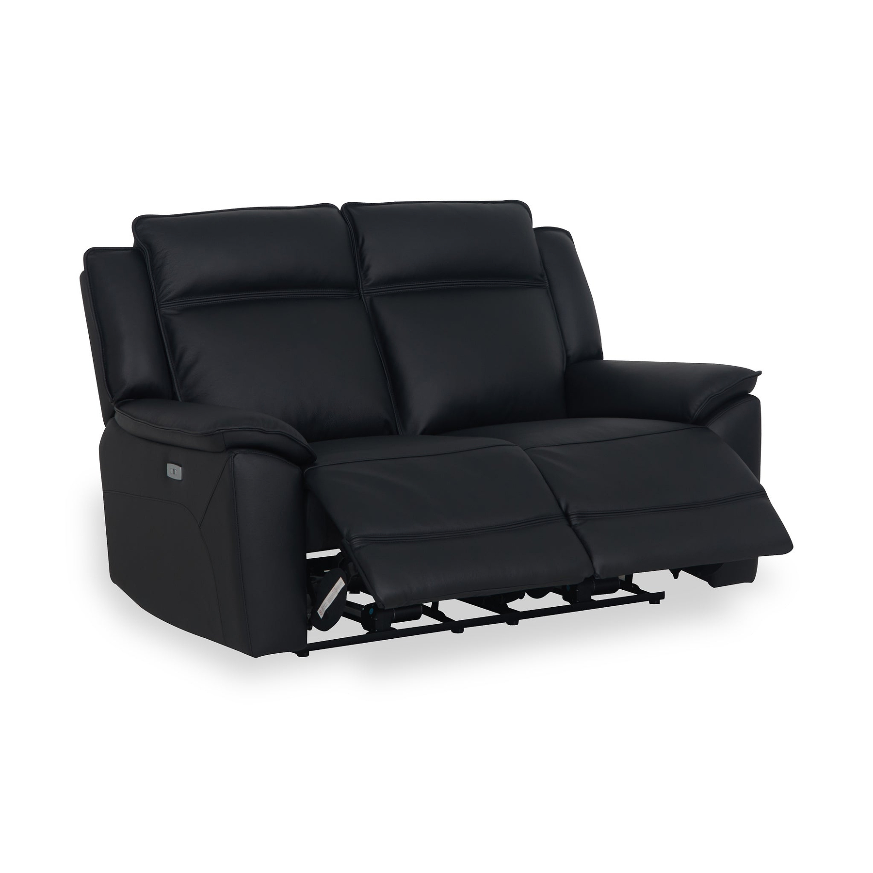 Alden Black Power Leather Recliner 2 Seater Sofa from Roseland Furniture