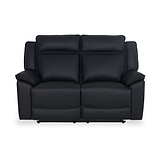 Alden Black Power Leather Recliner 2 Seater Sofa from Roseland Furniture