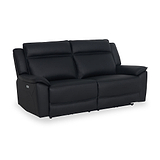 Alden Black Power Leather Recliner 3 Seater Sofa from Roseland Furniture