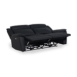 Alden Black Power Leather Recliner 3 Seater Sofa from Roseland Furniture