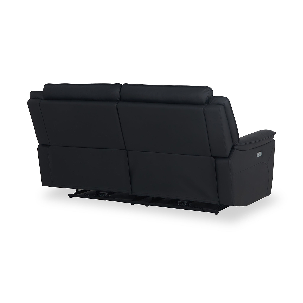 Alden Black Power Leather Recliner 3 Seater Sofa from Roseland Furniture