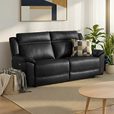 Alden Black Power Leather Recliner 3 Seater Sofa from Roseland Furniture