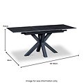 Hurley 120 160cm Extending Dining Table Dark Grey from Roseland Furniture