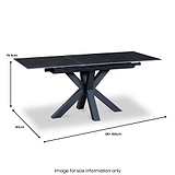 Hurley 120 160cm Extending Dining Table Dark Grey from Roseland Furniture