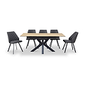 Hurley Wood 120 160cm Extending Dining Table from Roseland Furniture