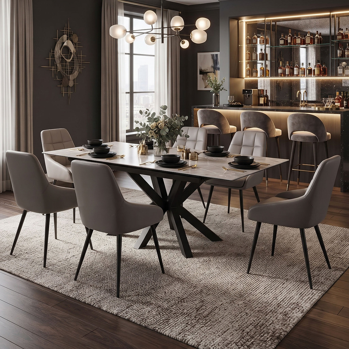 Palma 140 180cm Extending Dining Table from Roseland Furniture