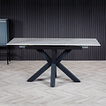 Cadley 140 180cm Extending Dining Table White Marble from Roseland Furniture