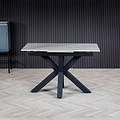 Cadley 140 180cm Extending Dining Table White Marble from Roseland Furniture