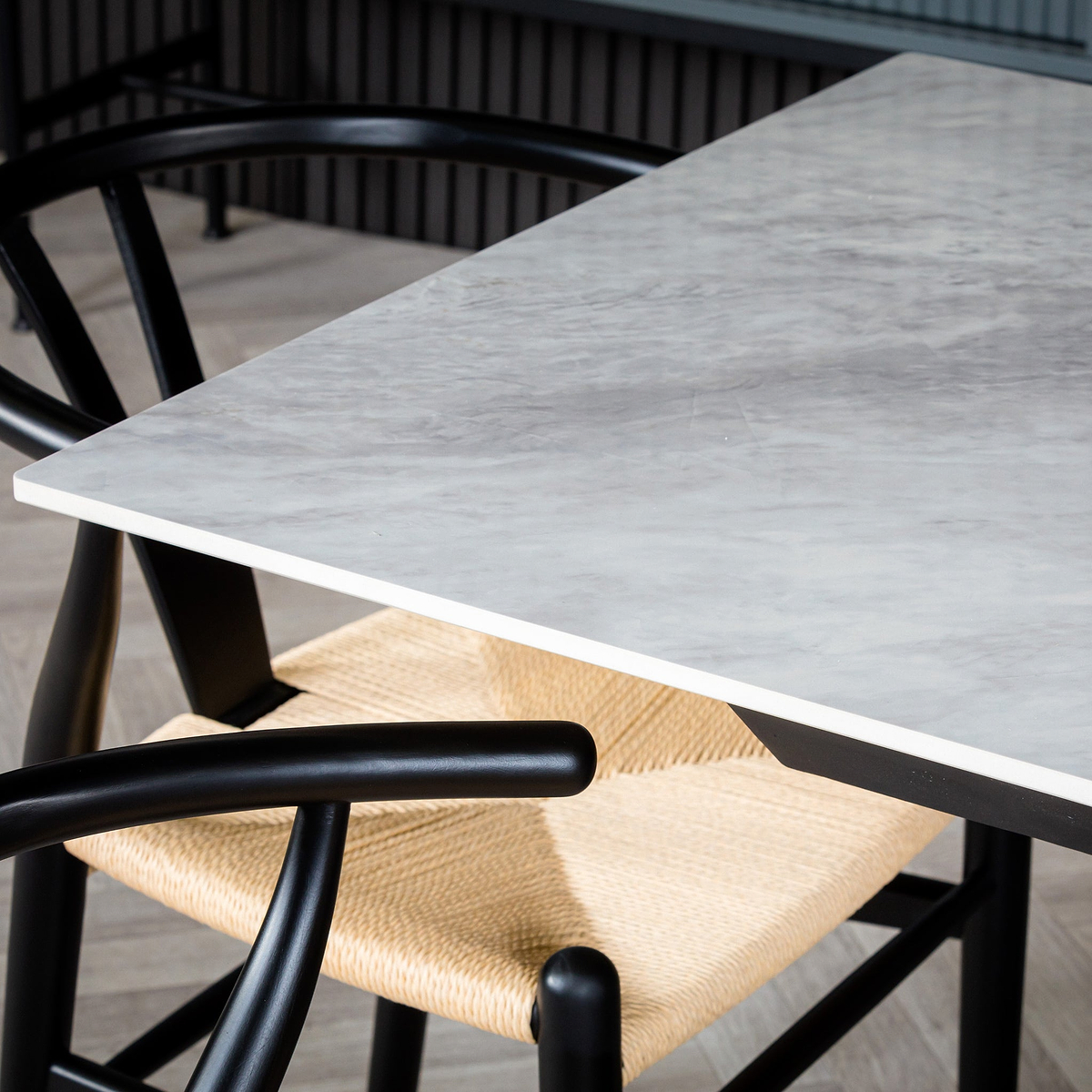 Cadley 140 180cm Extending Dining Table White Marble from Roseland Furniture