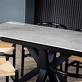 Cadley 140 180cm Extending Dining Table White Marble from Roseland Furniture