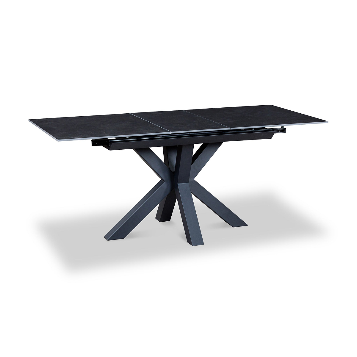 Cadley 140 180cm Extending Dining Table Dark Grey from Roseland Furniture
