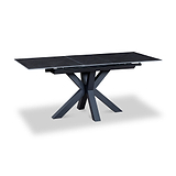 Cadley 140 180cm Extending Dining Table Dark Grey from Roseland Furniture