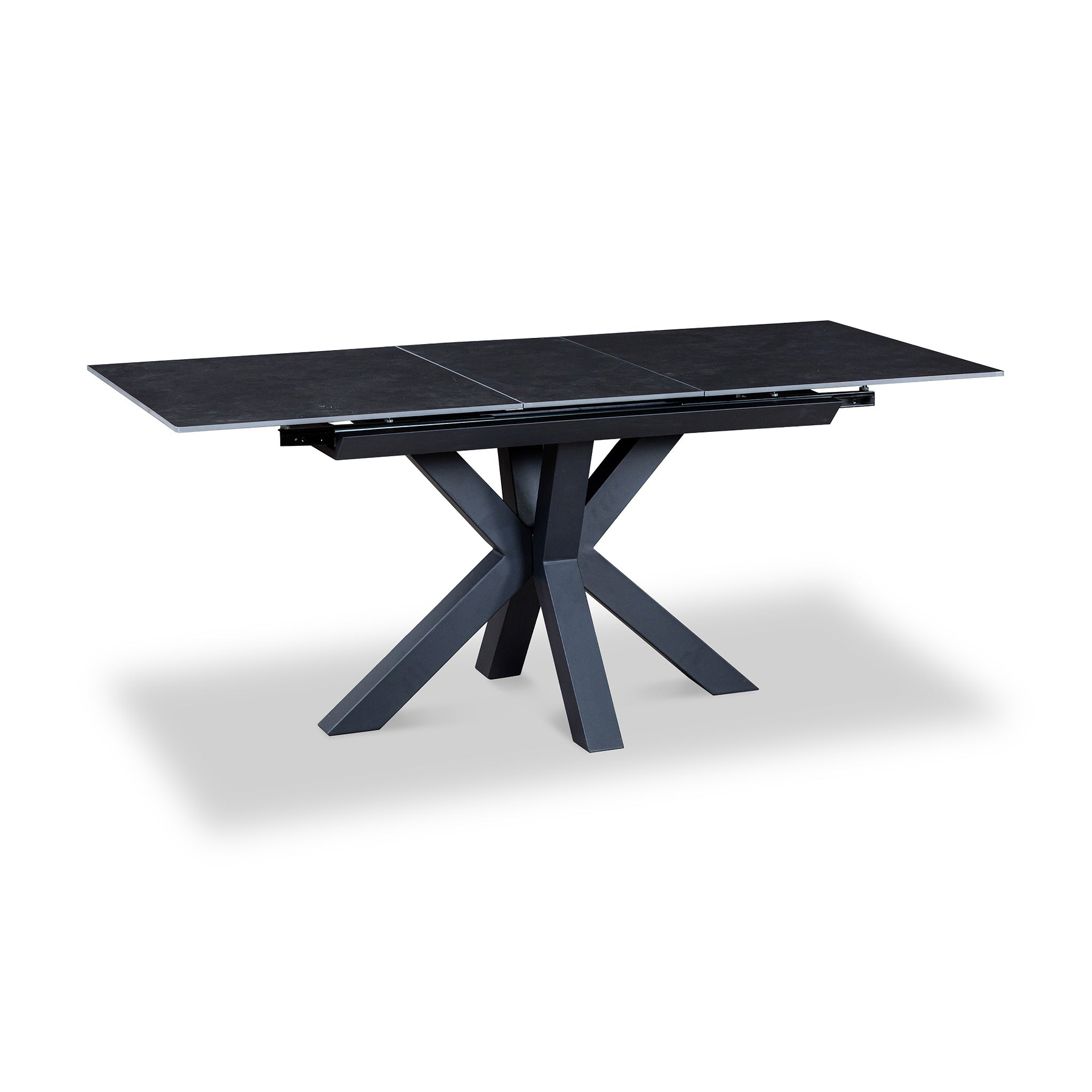 Cadley 140 180cm Extending Dining Table Dark Grey from Roseland Furniture