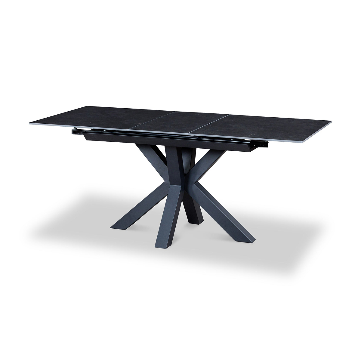 Cadley 140 180cm Extending Dining Table Dark Grey from Roseland Furniture