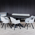 Cadley 140 180cm Extending Dining Table Dark Grey from Roseland Furniture