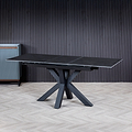 Cadley 140 180cm Extending Dining Table Dark Grey from Roseland Furniture