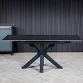 Cadley 140 180cm Extending Dining Table Dark Grey from Roseland Furniture