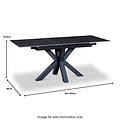 Cadley 140 180cm Extending Dining Table Dark Grey from Roseland Furniture