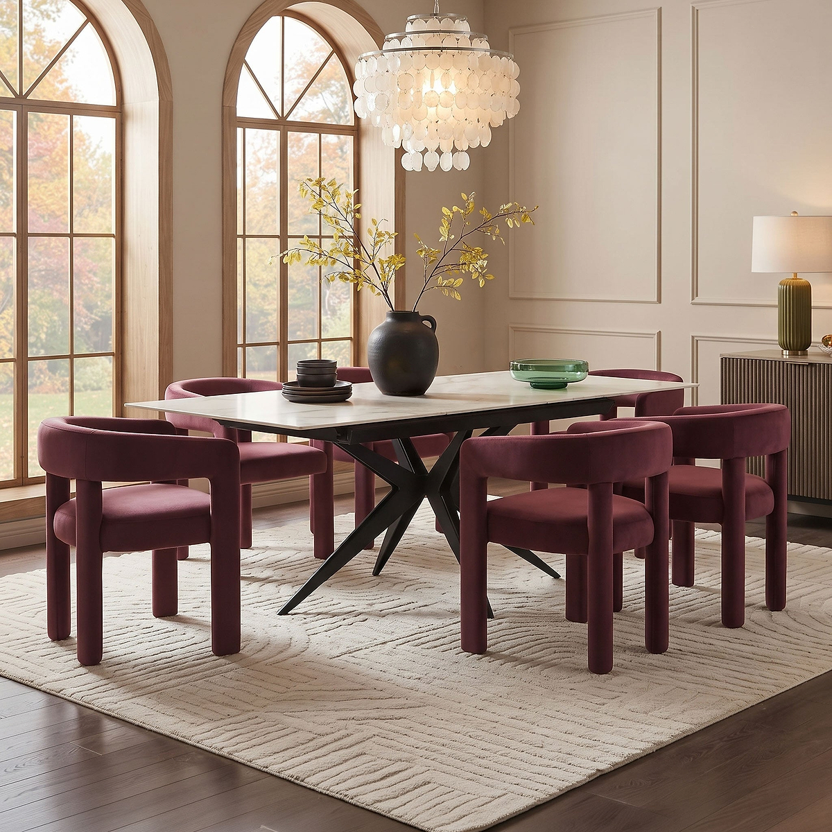 Rema 160 240cm Extending Dining Table White Gold Marble from Roseland Furniture