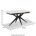 Rema 160 240cm Extending Dining Table White Gold Marble from Roseland Furniture
