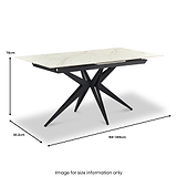 Rema 160 240cm Extending Dining Table White Gold Marble from Roseland Furniture